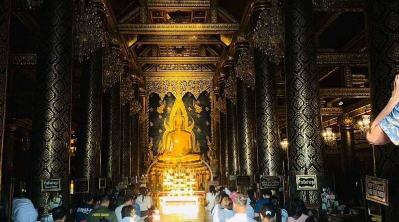 เคยเห็นหรือยัง องศาของดวงอาทิตย์ส่องตรงมายังพระพุทธชินราช